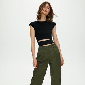 Aritzia Wilfred Yacine Cut-Out Knit Top
